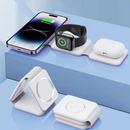 Carregador Portátil 3 em 1 Dobrável MagSafe - Branco