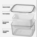 Kit 3 Potes Herméticos p/ Alimentos com Tampa BM-F1040