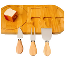 Kit Tábua de Frios + Espátulas e Abridor de Vinho Elétrico