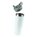 Garrafa Flip Straw 900ml Cinza c/ Alça e Canudo - Personaliz