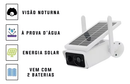 Câmera de Segurança p/ Exterior Recarregável com Luz Solar Wi-Fi FullHD Resistente a Água