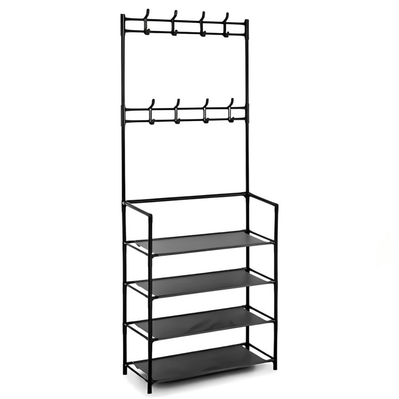 Rack Arara Cabideiro c/ Sapateira e 4 Prateleiras