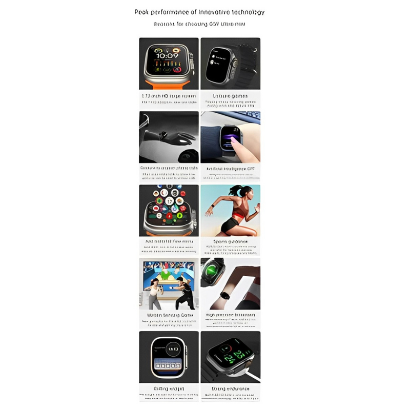 Relógio Smartwatch GS9 Rosa Ultra Mini 41mm + 2 Pulseiras