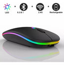 Mouse Wireless Bluetooth RGB Recarregável 1600 DPI LED