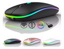 Mouse Wireless Bluetooth RGB Recarregável 1600 DPI LED