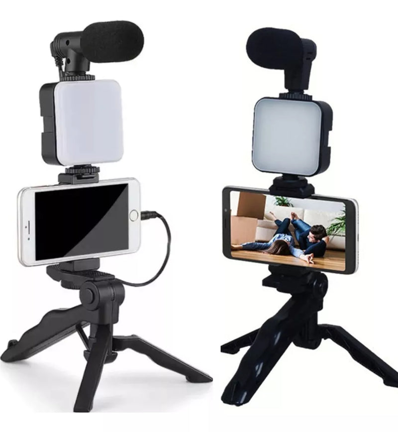 Suporte Tripé com LED e Bastão Selfie - Kit Gravação BM-244