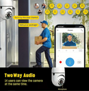 Câmera Lâmpada de Vigilância Wi-Fi 360° Visão Noturna