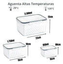 Kit 3 Potes Herméticos p/ Alimentos com Tampa BM-F1040