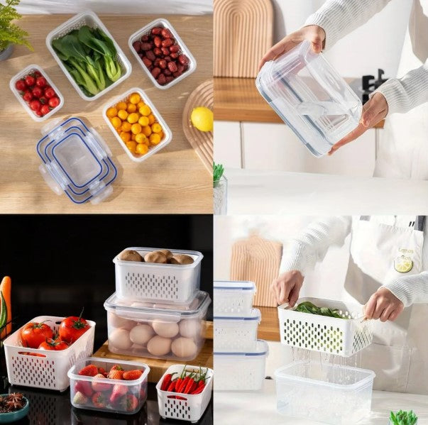 Kit 3 Potes Herméticos p/ Alimentos com Tampa BM-F1040
