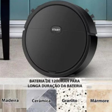 Robô Aspirador Recarregável 110V – Cores Variadas.