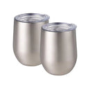 Copo Cuia Térmico Inox 360ml Prata c/ Tampa Antivazamento