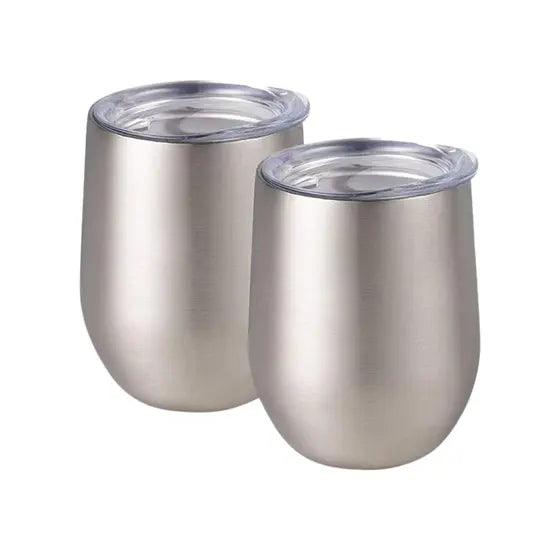 Copo Cuia Térmico Inox 360ml Prata c/ Tampa Antivazamento