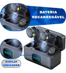 Microfone Lapela Duplo Sem Fio ON-2912 - Anti-Ruído