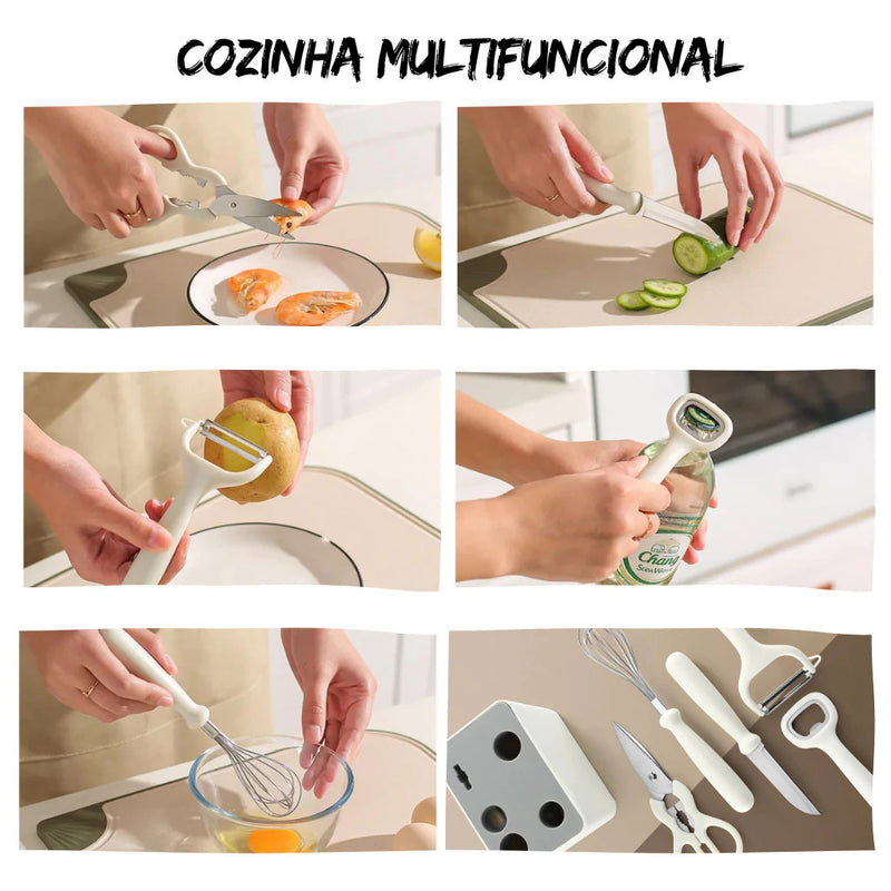 Conjunto Utensílios de Silicone p/ Cozinha - BM-F1072