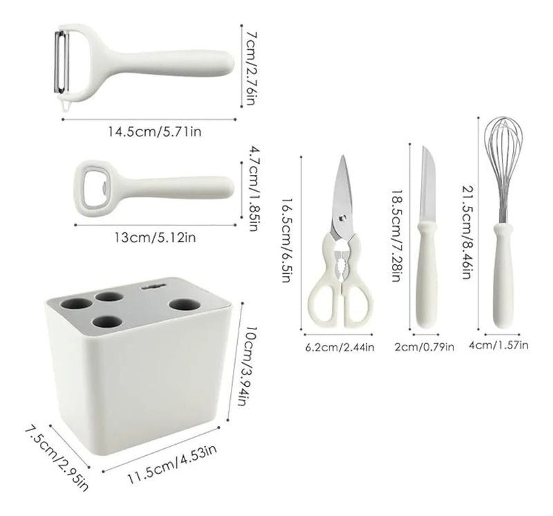 Conjunto Utensílios de Silicone p/ Cozinha - BM-F1072