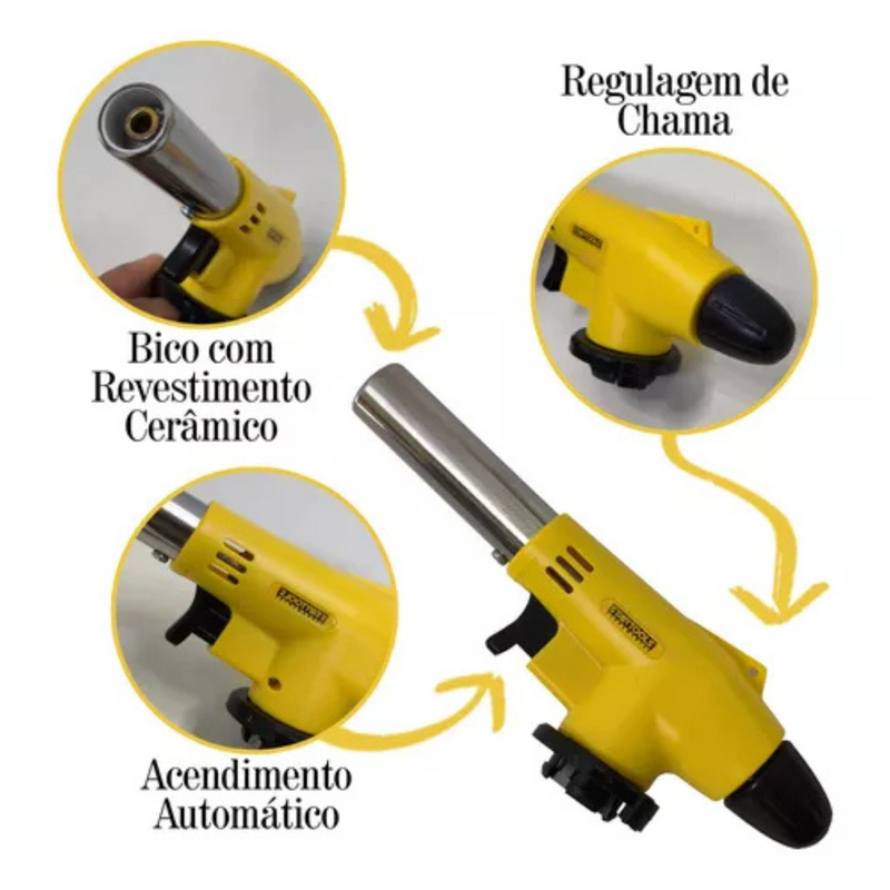 Maçarico Culinário Portátil Profissional - Cores Sortidas