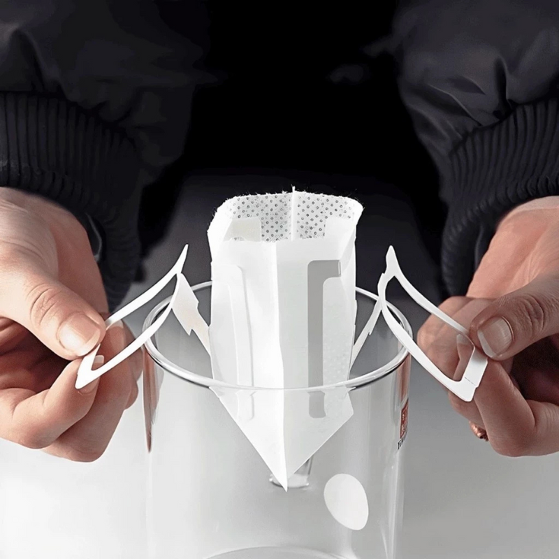 50 Filtros de Café Portáteis com Alça – Drip Coffee