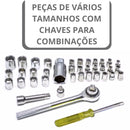 Jogo Ferramentas 40 Peças Soquetes com Maleta Cinza