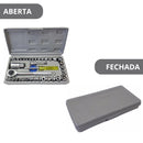 Jogo Ferramentas 40 Peças Soquetes com Maleta Cinza