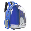 Mochila Pet Azul p/ Cães e Gatos com Visão e Ventilação