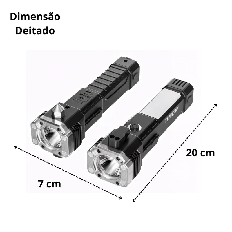 Lanterna LED Martelo Recarregável de Emergência Multiuso - BBL-2023