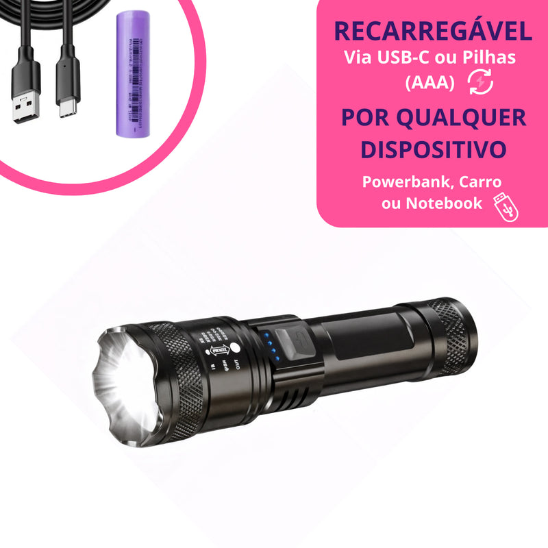 Lanterna LED Martelo Recarregável de Emergência Multiuso - BBL-2023