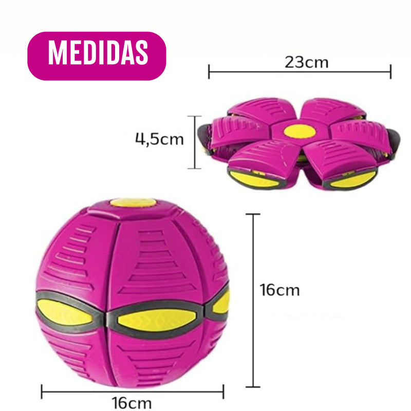 Bola Mágica Vira Disco com LED – Vermelha ou Rosa.