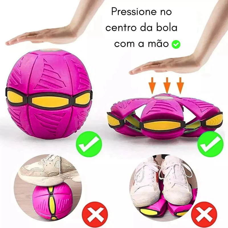 Bola Mágica Vira Disco com LED – Vermelha ou Rosa.