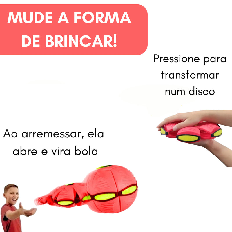 Bola Mágica Vira Disco com LED – Vermelha ou Rosa.
