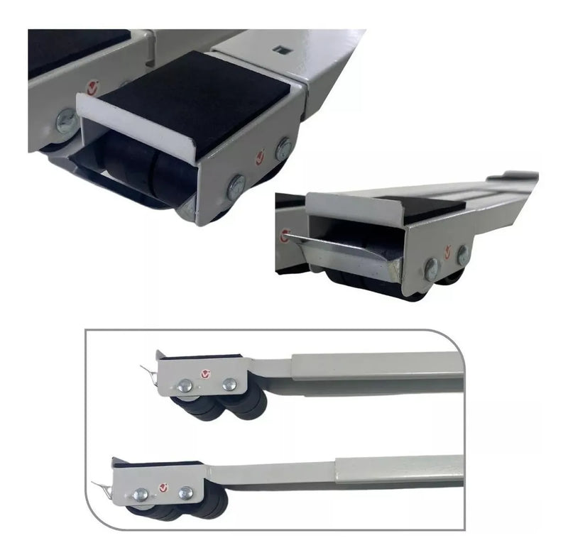 Base Suporte com Rodinhas p/ Geladeira e Máquina - Branco/Pr