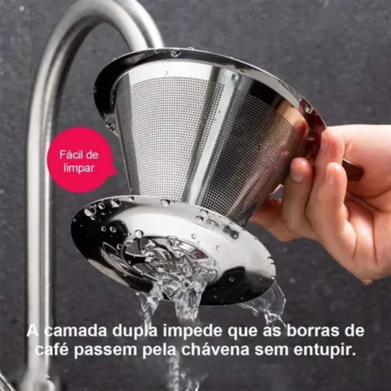 Coador de Café Aço Inox 103 Permanente