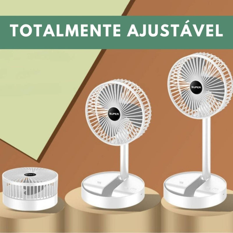 Mini Ventilador Dobrável com Apoio para Celular Bivolt