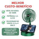 Mini Ventilador Dobrável com Apoio para Celular Bivolt