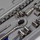 Jogo Ferramentas 40 Peças Soquetes com Maleta Cinza