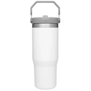 Garrafa Flip Straw 900ml Cinza c/ Alça e Canudo - Personaliz