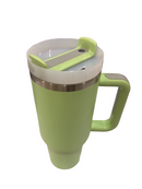 Copo Térmico Inox 1200ml Verde Água c/ Alça e Canudo