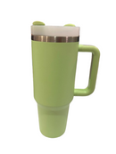 Copo Térmico Inox 1200ml Verde Água c/ Alça e Canudo